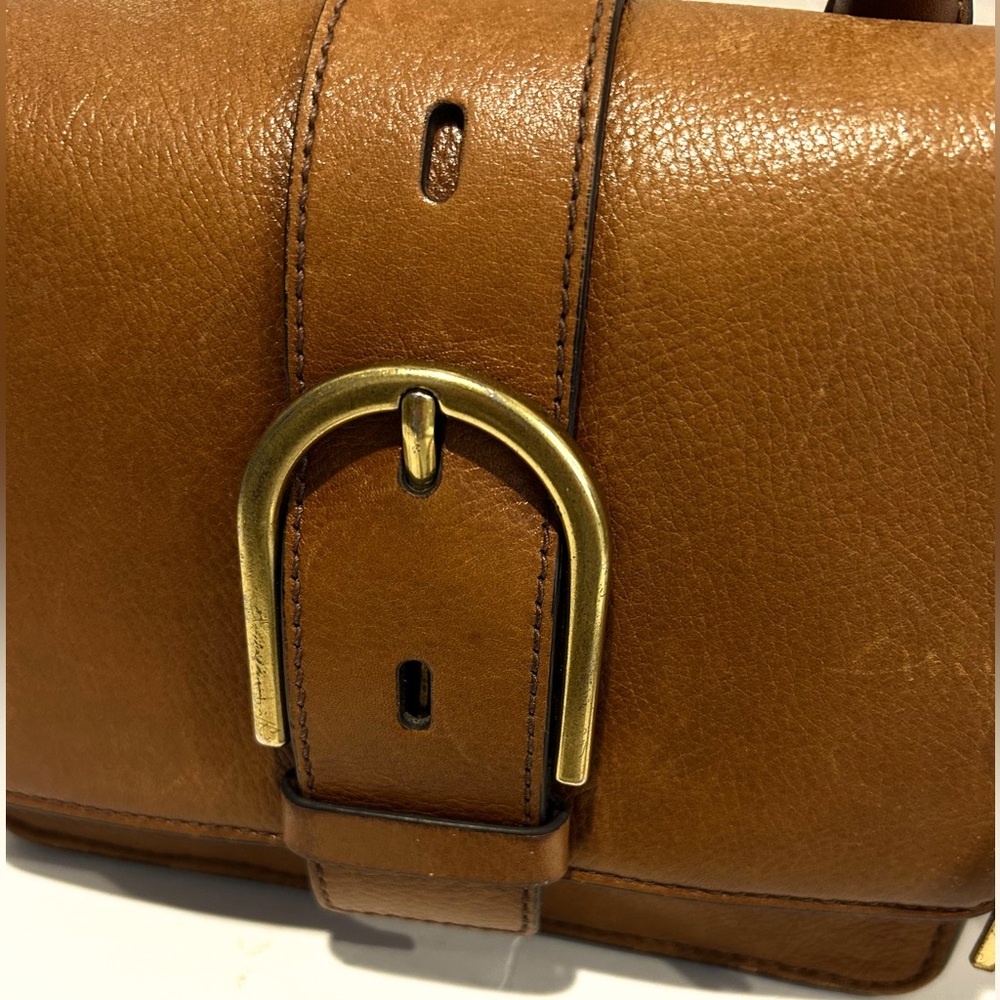 Fossil leather crossbody top handle purse - Picture 4 of 15